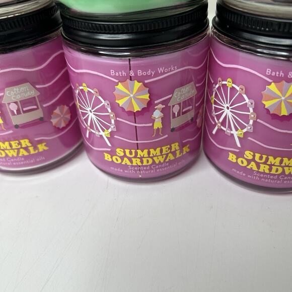 Bath & Body Works Summer Boardwalk The Perfect Summer Mermaid Candles Set of 6 - Picture 2 of 8